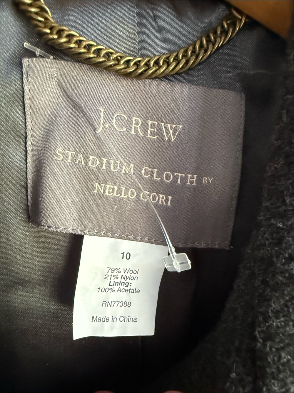 J. Crew Women's Double-Breasted Wool Peacoat - Dark Grey - Picture 4 of 10